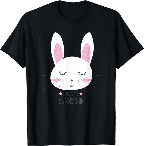 This Is My Bunny Funny Rabbit Saying T-Shirt in Black
