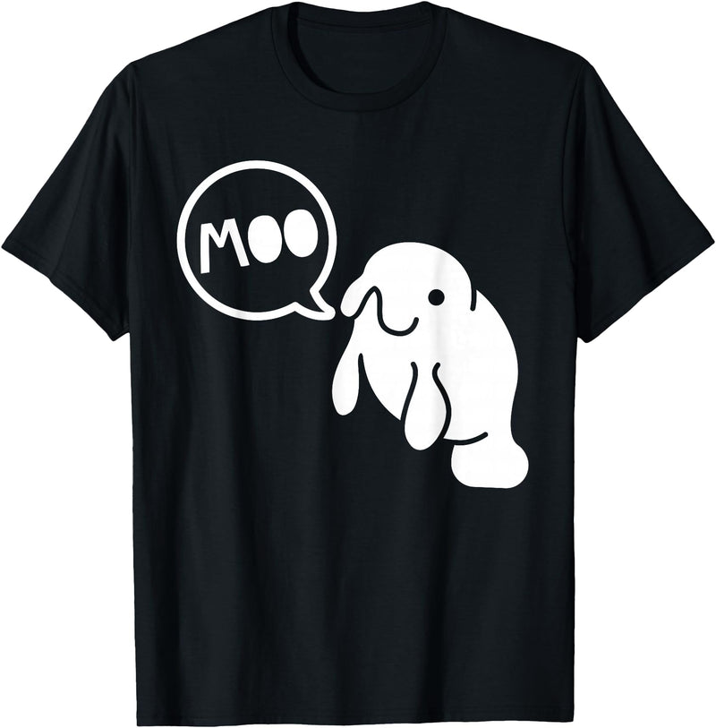 Manatee Marine Biology Tees Manatee Cows of the Sea Funny Marine Biology T-Shirt T-Shirt - Black