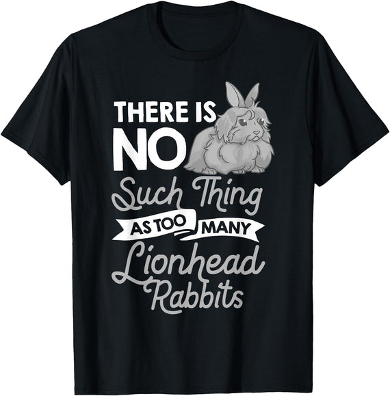 Funny Animals Cute Pet Bunny T-Shirt in Black