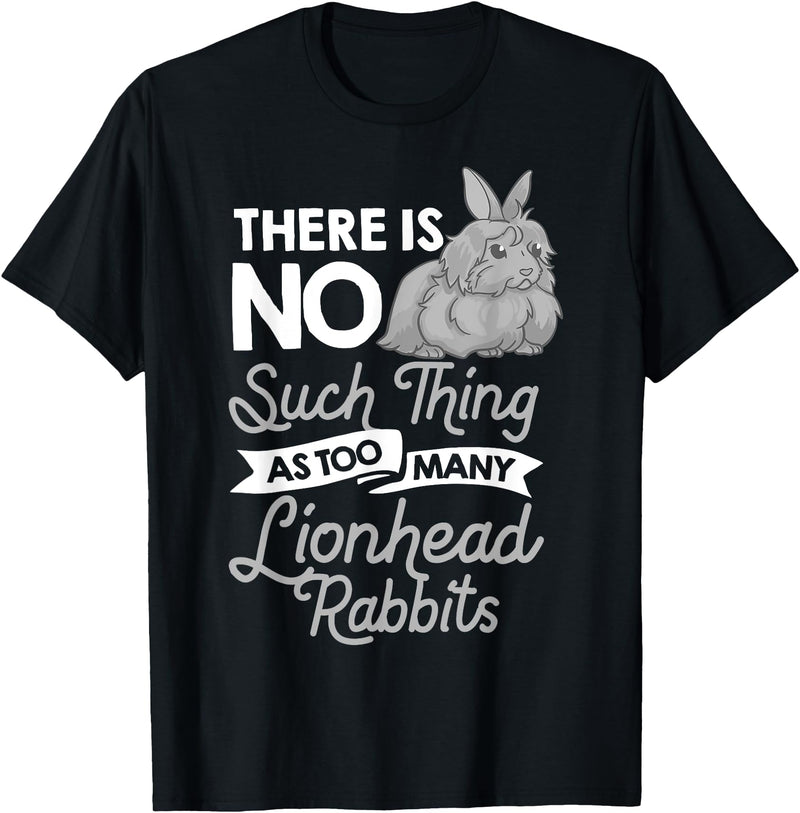 Funny Animals Cute Pet Bunny T-Shirt in Black