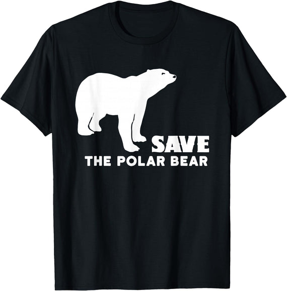Polar Bear T Shirts Save The Polar Bear T Shirt T-Shirt - Black