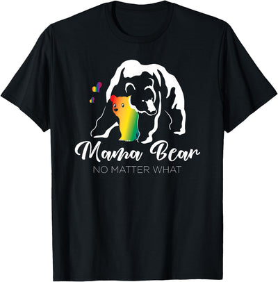 Rainbow Equal Rights Mom LGBT Mama Bear Gay Pride T-Shirt