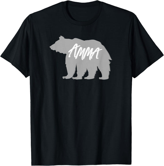 Grandma Granny GG T Shirt Gift SchippTees Amma Bear Icelandic Grandmother Nickname TShirt T-Shirt - Black