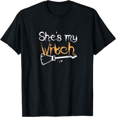 Halloween Outfit for Couples Spouse Husbands She's my Witch Halloween T-Shirt