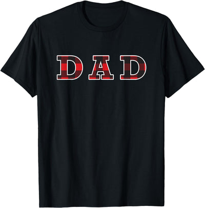 Cow Buffalo Plaid Dad Cute Lumberjack Family Birthday T-Shirt