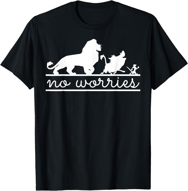 Disney Lion King No Worries Silhouette Trio T-Shirt - Black