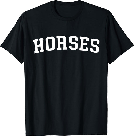 Horses - Style Horses T-Shirt - Black