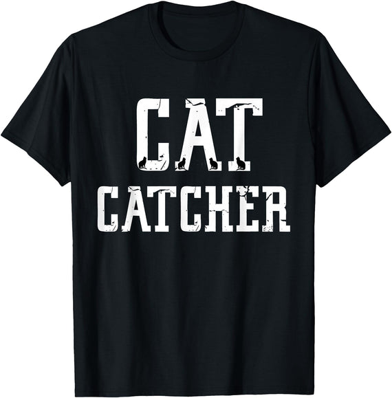 Merch Novelty - Cat Catcher Costume Halloween Cat Catcher Gift T-Shirt for Men Women Kids - Black