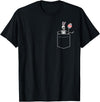 Easter Skeleton Bunny Pocket Funny Rabbit Men Women Kids T-Shirt in Black