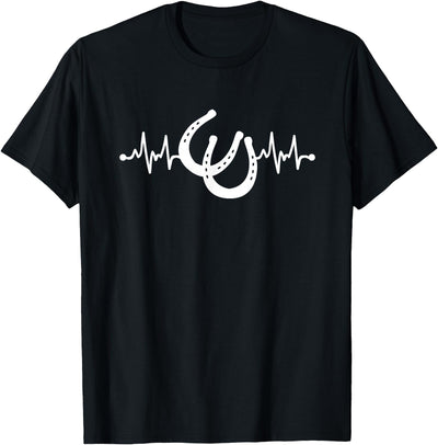 Horseshoe Horse Heartbeat Apparel Heartbeat Horse Lover Clothing - Horse Heartbeat T-Shirt