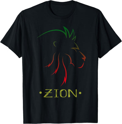 Zion King Lion Zion Africa Rastafarian Color T-Shirt