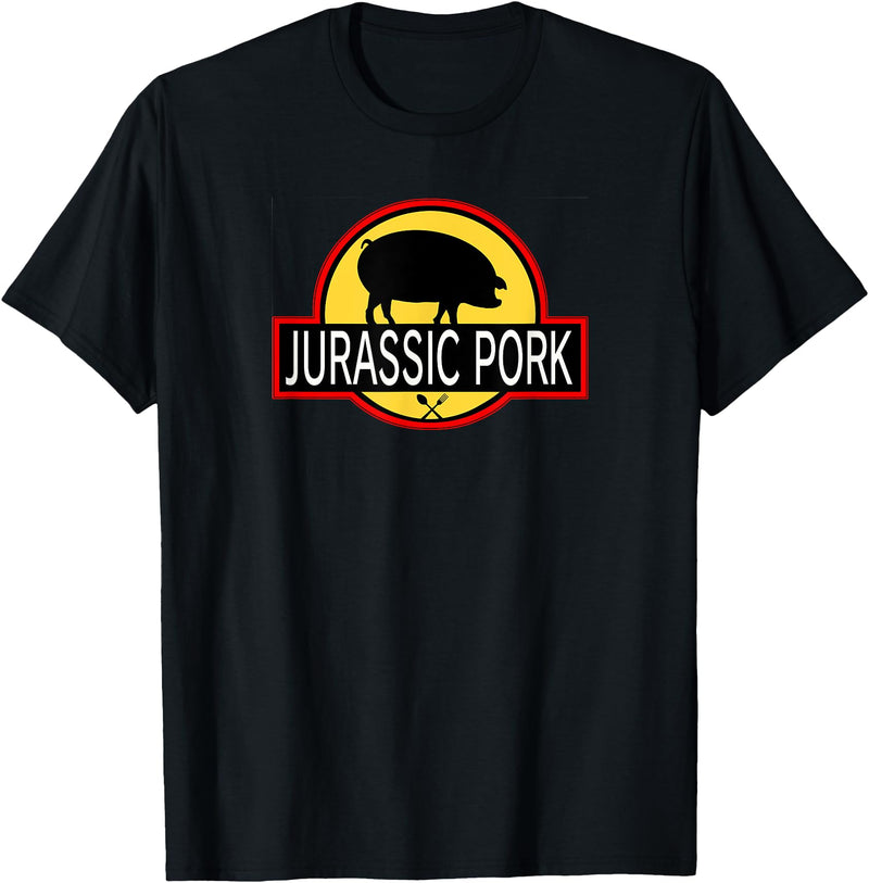 Pork lover Porky Pig sow gift idea Jurassic Pork - Ultra Funny Parody - Eat Meat - Pig Pork T-Shirt - Black