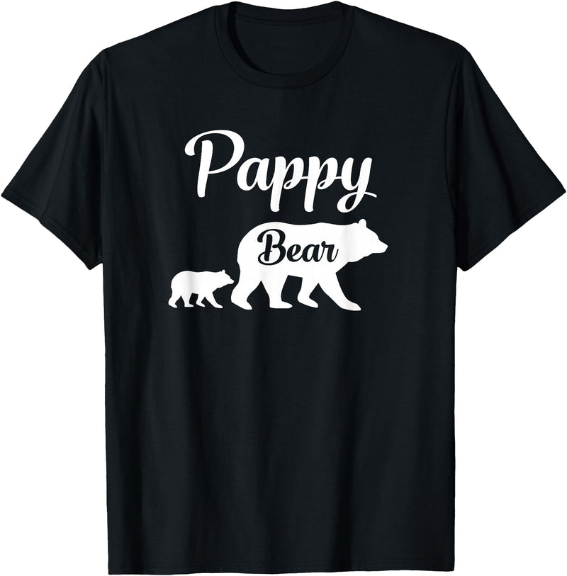 Pappy Gifts Pappy Bear Funny Gift T-Shirt - Black