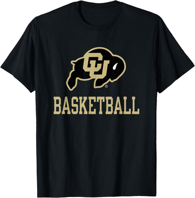 Cow Elite Authentics Colorado Buffaloes Basketball Icon Logo T-Shirt