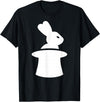 Wizard with Hat and Rabbit T-Shirt in Black
