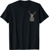 Fishing and Hunting Outdoors Designs Hunting and Fishing American Flag (Design on Front and Back) T-Shirt - Black