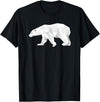 Geometric Patterns By DSMD Cool Polar Bear Geometric Pattern Boho Art Christmas Animal T-Shirt - Black