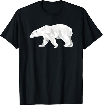 Geometric Patterns By DSMD Cool Polar Bear Geometric Pattern Boho Art Christmas Animal T-Shirt