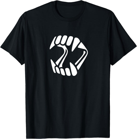 Cool Halloween vampire teeth shirt gift idea Funny Plastic Vampire Horror False Teeth Halloween T-Shirt T-Shirt - Black