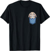 Cute Pocket Rabbit Lovers Bunny Mom T-Shirt in Black
