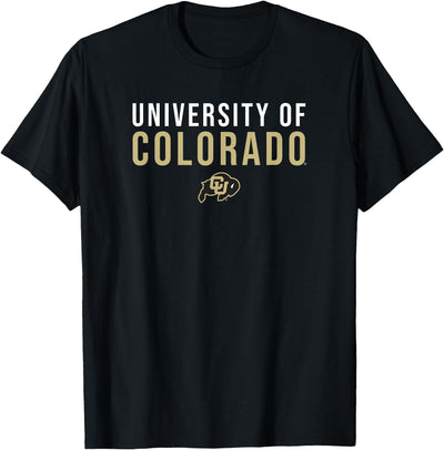 Cow Campus Lab University of Colorado Buffaloes Stacked T-Shirt