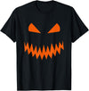 Halloween Designs. Pumpkin Jack O Lantern Scary Face Halloween Costume Graphic T-Shirt - Black