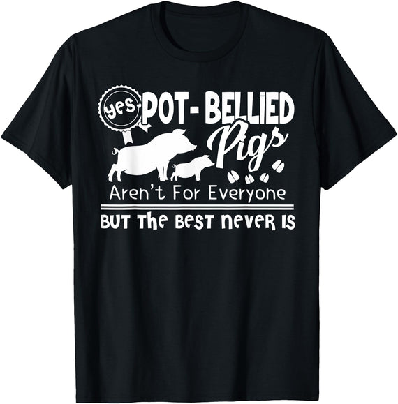 Pot Belly Pig T shirts - Pot Belly Pig Shirt - Black