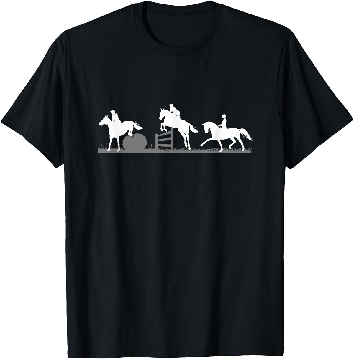 Horse Jumping and Eventing Horses Tee's Event Horses T-Shirt Horse Jumping and Dressage T-Shirt - Black