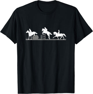 Horse Jumping and Eventing Horses Tee's Event Horses T-Shirt Horse Jumping and Dressage T-Shirt - Black