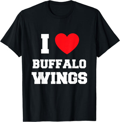 Cow Heart I Love Buffalo Wings T-Shirt