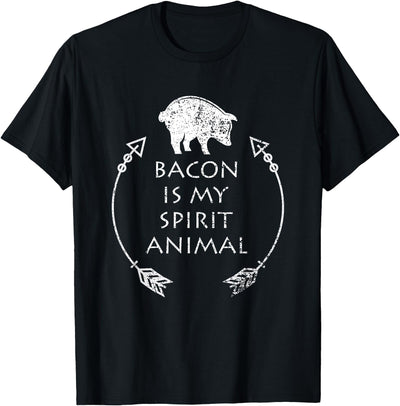 Bacon is my Spirit Animal Funny Pig Distressed Gift T-Shirt