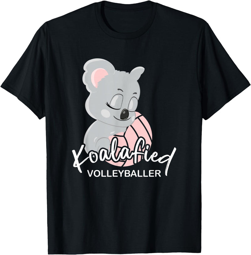 FIDORATIS koalafiziert Koala Bär Shirts Geschenke Koalafied Women's Volleyballer I Volleyball Beach Volleyball T-Shirt - Black