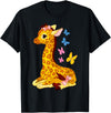 Funny giraffe drawing Gift Ideas Funny Giraffe Drawing Forest Ranger Cool Giraffe Mom T-Shirt - Black