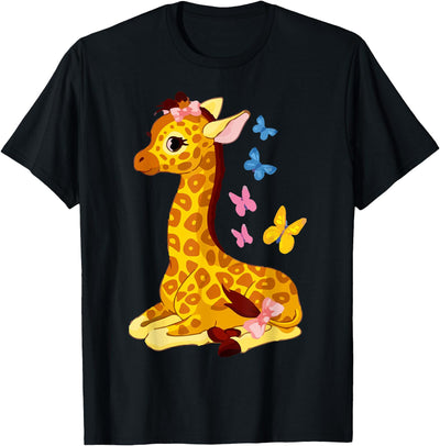 Funny Giraffe Drawing Forest Ranger Cool Giraffe Mom T-Shirt
