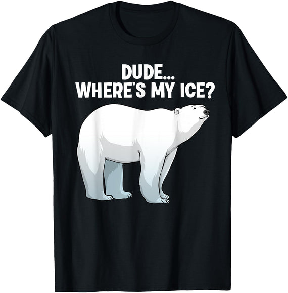 Polar Bear Gift Polar Bear Accessories & Stuff Funny Polar Bear Design For Men Women Kids Polar Bear Lovers T-Shirt - Black