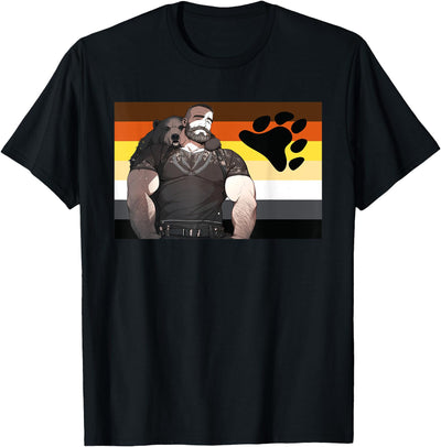 Daddy & Cubs Hairy Bear Pride Flag, Gay T-Shirt