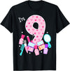 Birthday Girl Spa Squad Outfit Gifts Shop Spa Birthday Party I'm 9 Girls Makeup 9th Bday Kids Toddlers T-Shirt - Black