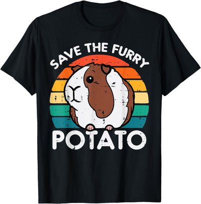 Guinea Pig Save Furry Potato Cavy Pet Owner Women Kids Men T-Shirt