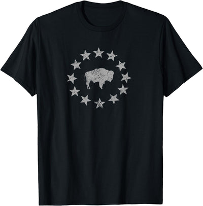 Cow American Vintage Buffalo Silhouette Love Bison Funny T-Shirt