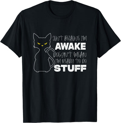 Funny Sleeping Cat Lover Gifts Cat Lover Lazy Graphic for Women Men Girls Boys Kids Cats T-Shirt