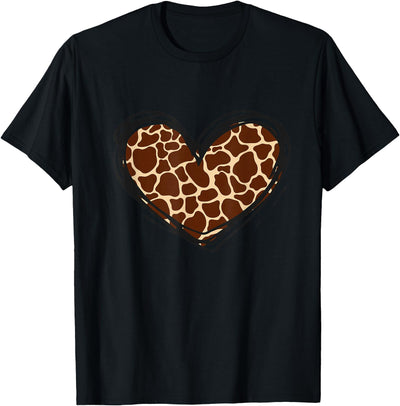 Giraffe Heart Giraffe Print Clothes T-Shirt