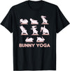 Bunny Yoga Cute Rabbits Do Sport T-Shirt in Black