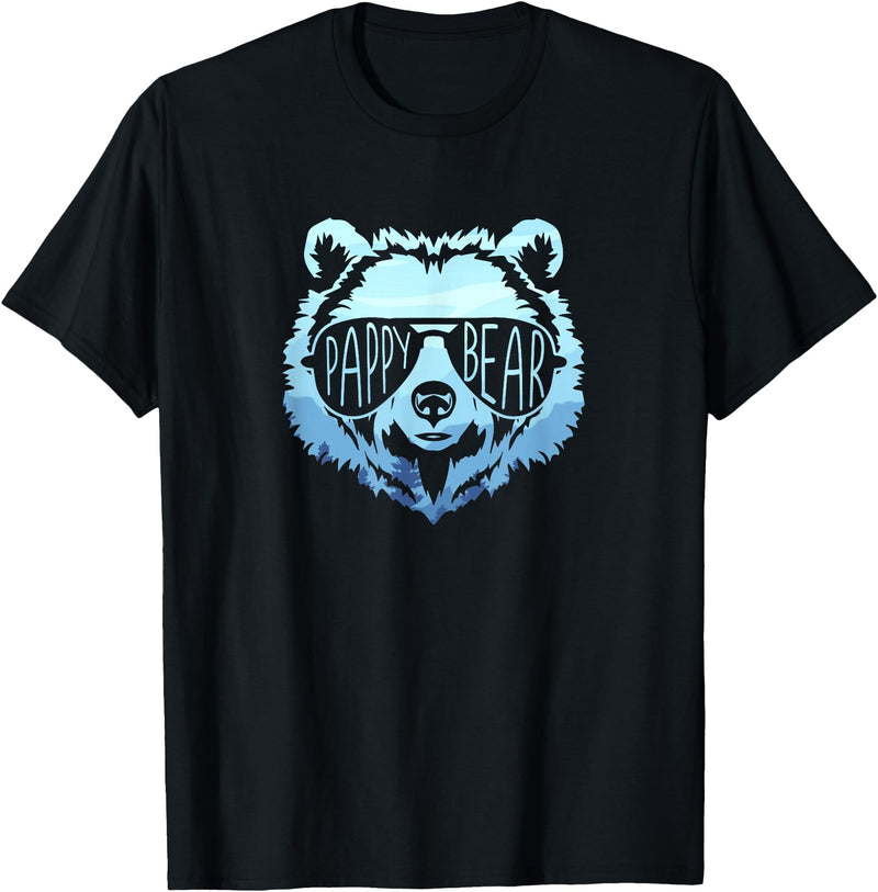 pappy Grizzly in sunglasses Pappy Bear Vintage Graphic T-Shirt - Black