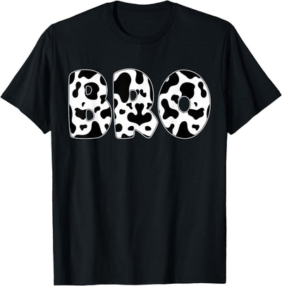 Cow Bro Brother Cow Print Cow Pattern Mother's Day T-Shirt