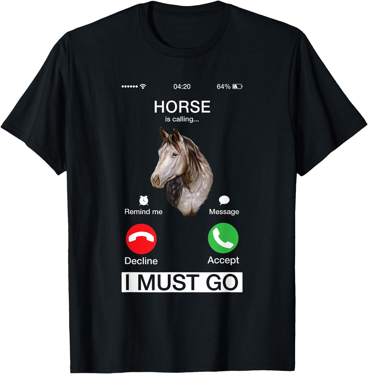 Horse Art Vibes Horse Calls Cute Equine Art Racing Animal Lover Novelty T-Shirt - Black
