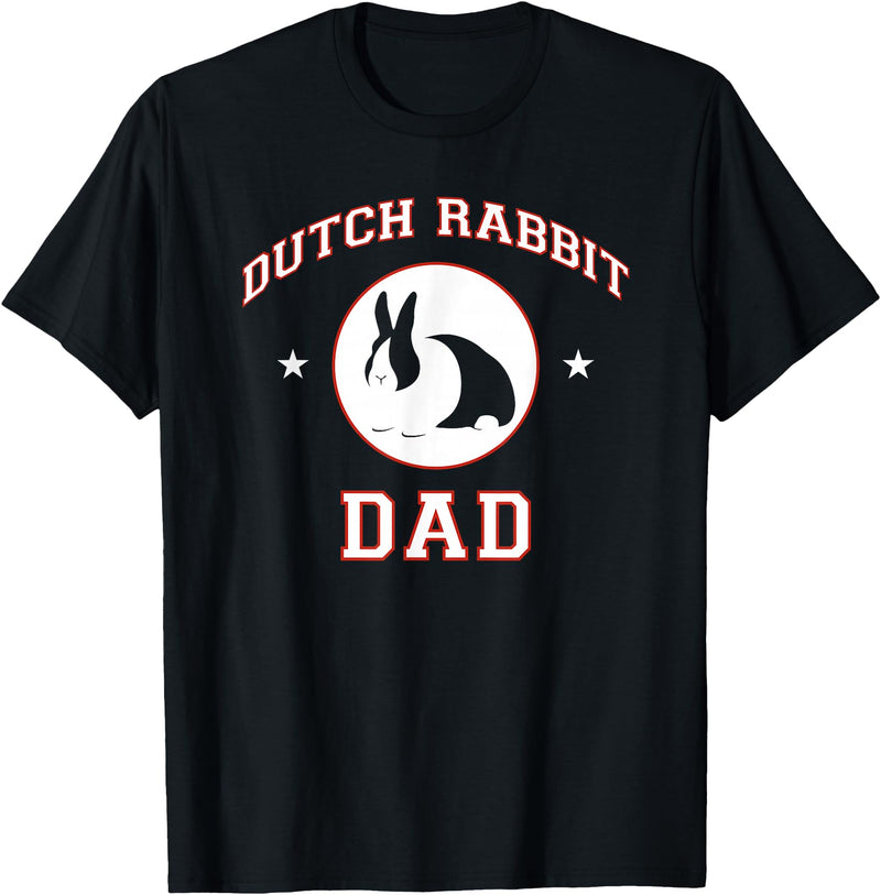 Dutch Rabbit Dad T-Shirt in Black