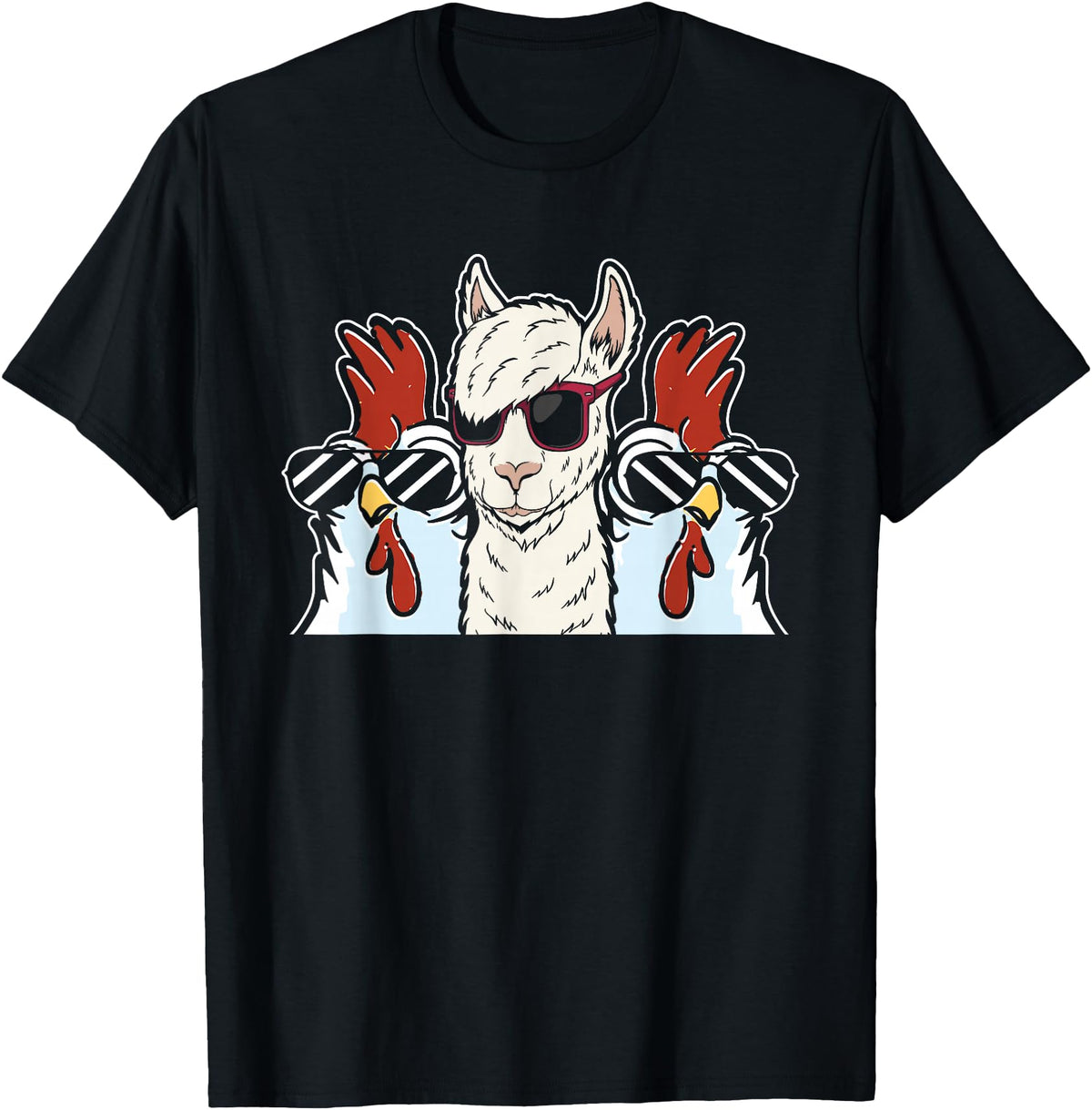 Llama Gifts & Accessories Chicken Llama Cool Alpaca - Lamaist Animal Llama T-Shirt - Black