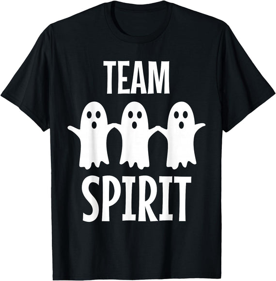 Ghost Halloween Gifts - Team Spirit Funny Ghost Pun - Team Spirit T-Shirt - Black