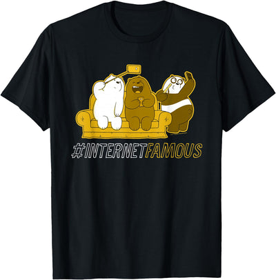 We Bare Bears Grizz Panda Ice Bear Internet Famous T-Shirt