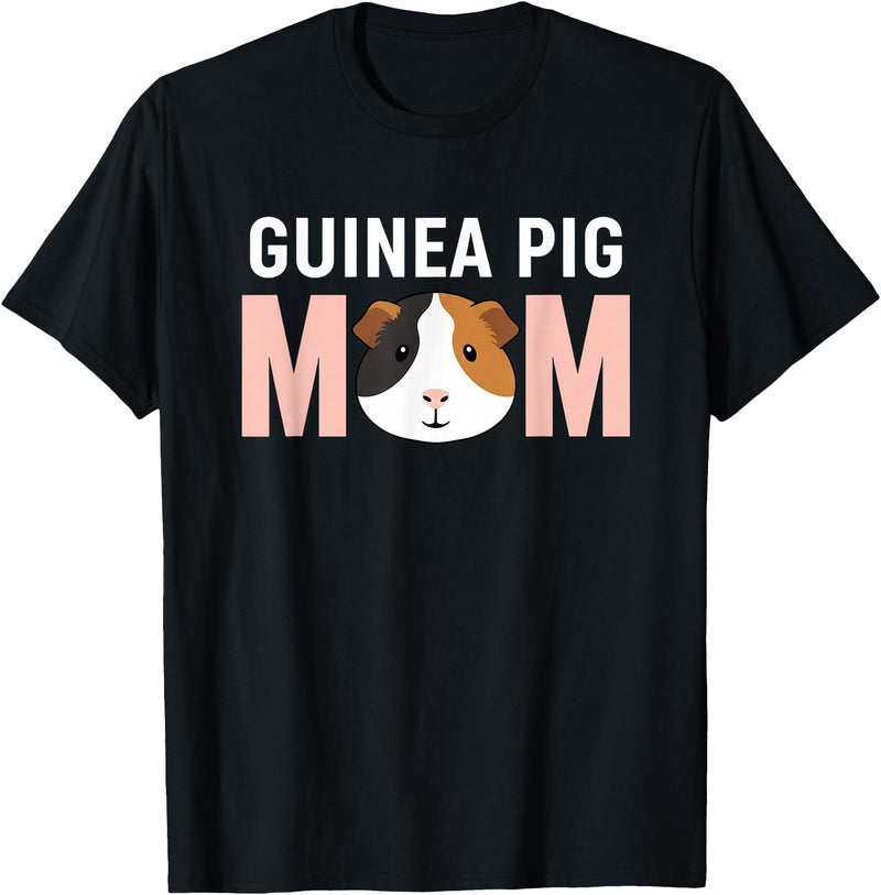 Cavy Mom Designs FarmAnimal Guinea Pig Mom Cavy Owner Mom Design T-Shirt - Black
